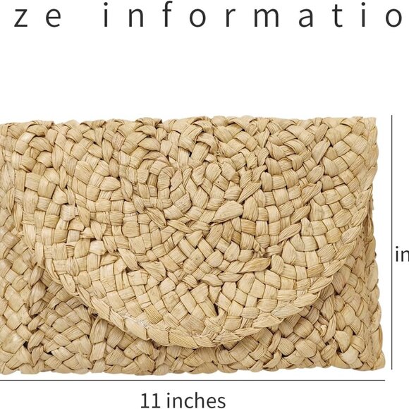 Eco-Friendly Natural Straw Handbag - Perfect for Beach and Casual Outings - Picture 5 of 8